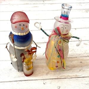 Winter Snowman Golf Golfing Figurine Decor Christmas Holidayd Drcorations Set